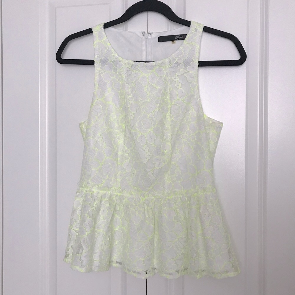 Sugarlips Lace Peplum Sleeveless Top